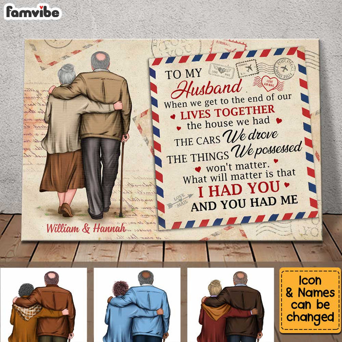 Personalized To My Husband Old Couple Poster JN302 32O34 1