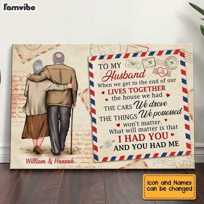 Personalized To My Husband Old Couple Poster JN302 32O34 1