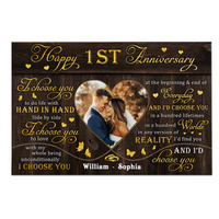 Personalized Anniversary Heart Photo Poster JN301 23O28 thumb 1