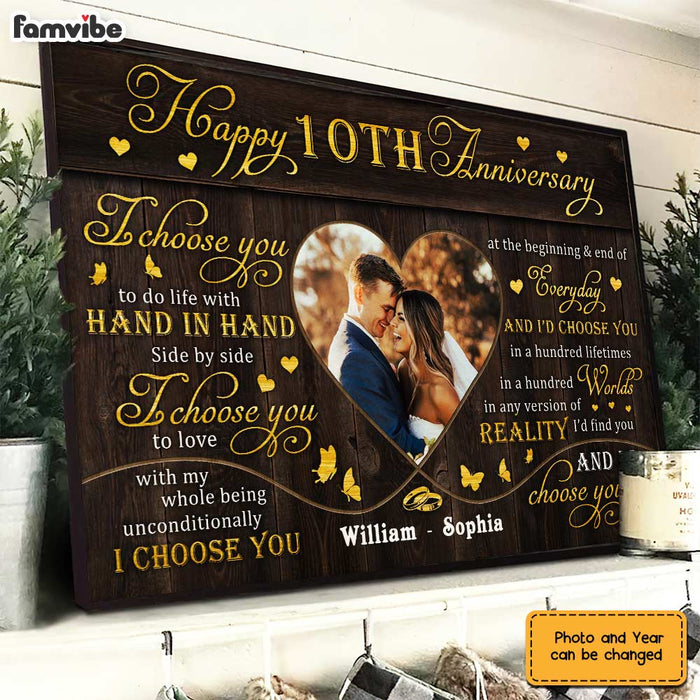 Personalized Anniversary Heart Photo Poster JN301 23O28 1