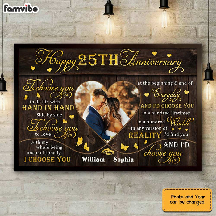 Personalized Anniversary Heart Photo Poster JN301 23O28 1