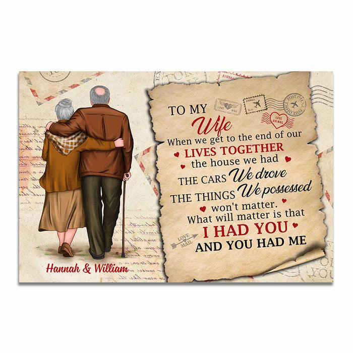 Personalized To My Wife Old Couple Poster JN301 32O34 1