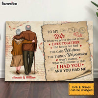 Personalized To My Wife Old Couple Poster JN301 32O34 thumb 1