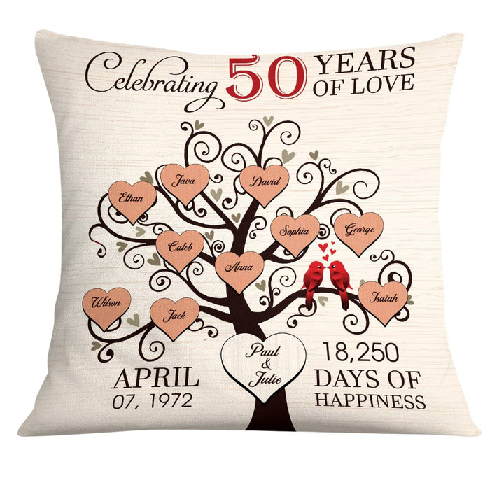 Personalized Anniversary Love Bird Family Tree Pillow JL21 85O28 1