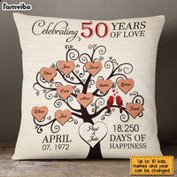 Personalized Anniversary Love Bird Family Tree Pillow JL21 85O28 thumb 1