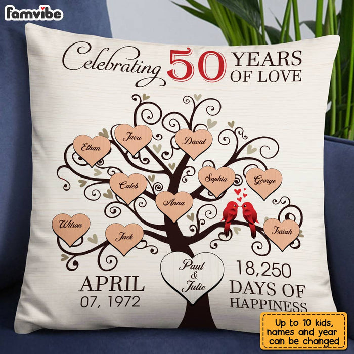 Personalized Anniversary Love Bird Family Tree Pillow JL21 85O28 1