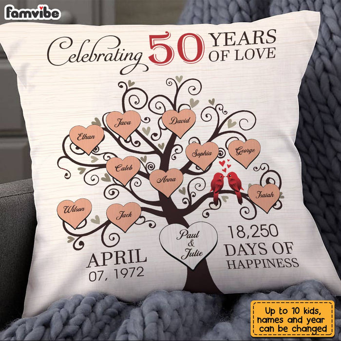 Personalized Anniversary Love Bird Family Tree Pillow JL21 85O28 1
