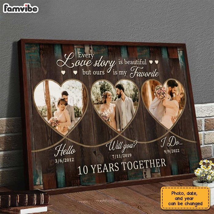 Personalized Anniversary Our Story Photo Poster JN302 23O28 1