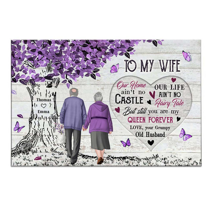 Personalized To My Wife Purple Love Tree Poster JN303 58O31 1