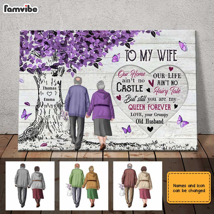 Personalized To My Wife Purple Love Tree Poster JN303 58O31 1