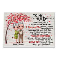 Personalized To My Wife I Didn't Marry You Love Tree Poster JL14 32O53 thumb 1