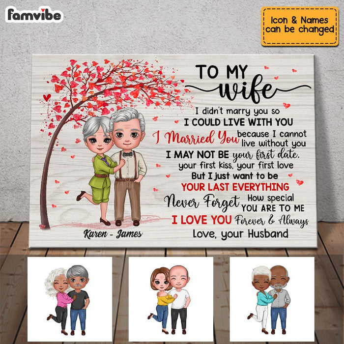 Personalized To My Wife I Didn't Marry You Love Tree Poster JL14 32O53 1