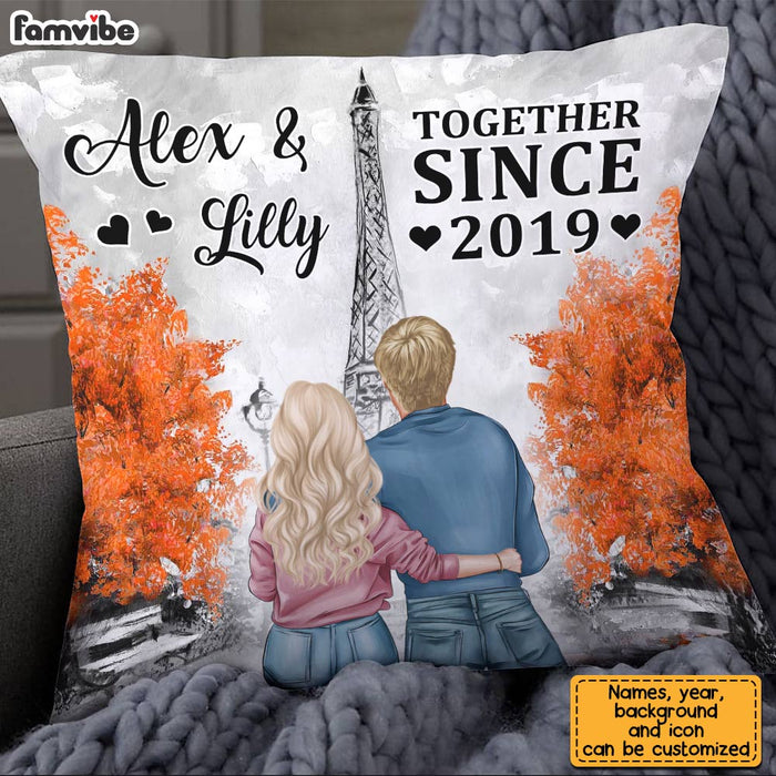 Personalized Couple Together Since London City Pillow JL11 58O28 1