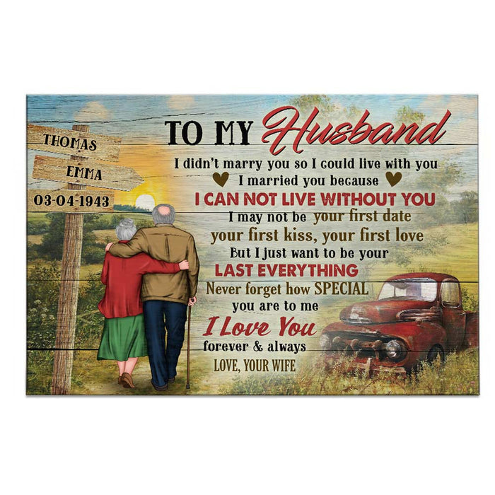 Personalized To My Husband Country Road Poster JL12 58O31 1