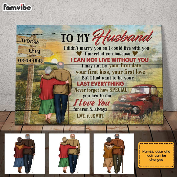 Personalized To My Husband Country Road Poster JL12 58O31 1