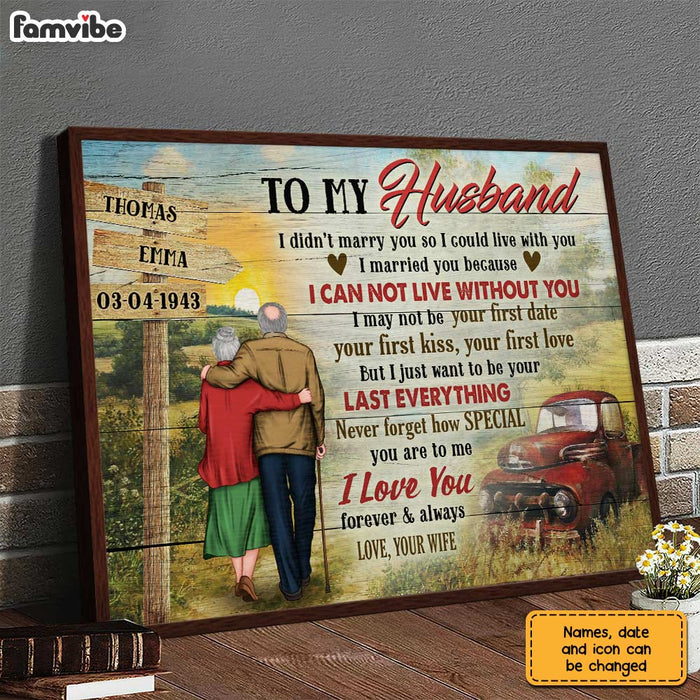 Personalized To My Husband Country Road Poster JL12 58O31 1