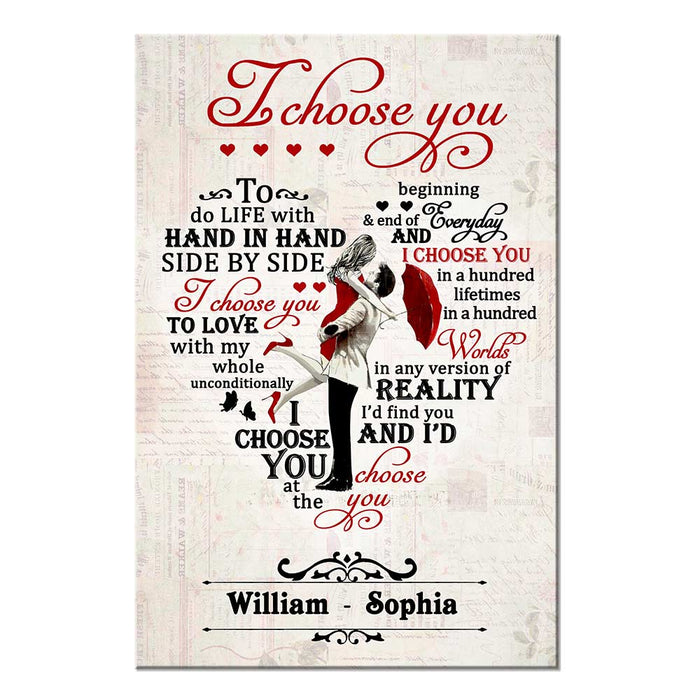 Personalized Couple I Choose You Poster JL21 30O28 1