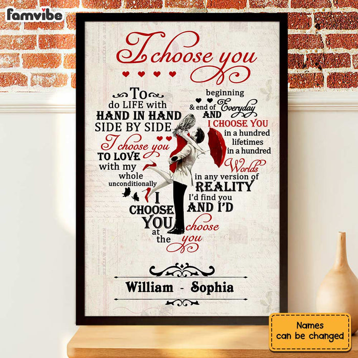 Personalized Couple I Choose You Poster JL21 30O28 1
