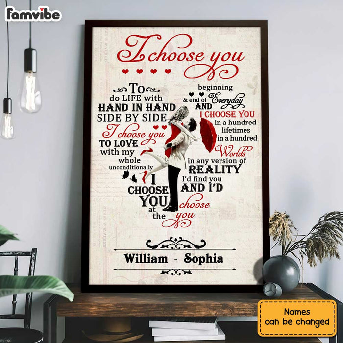 Personalized Couple I Choose You Poster JL21 30O28 1