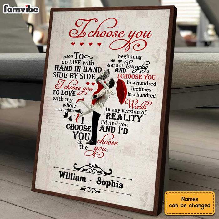Personalized Couple I Choose You Poster JL21 30O28 1