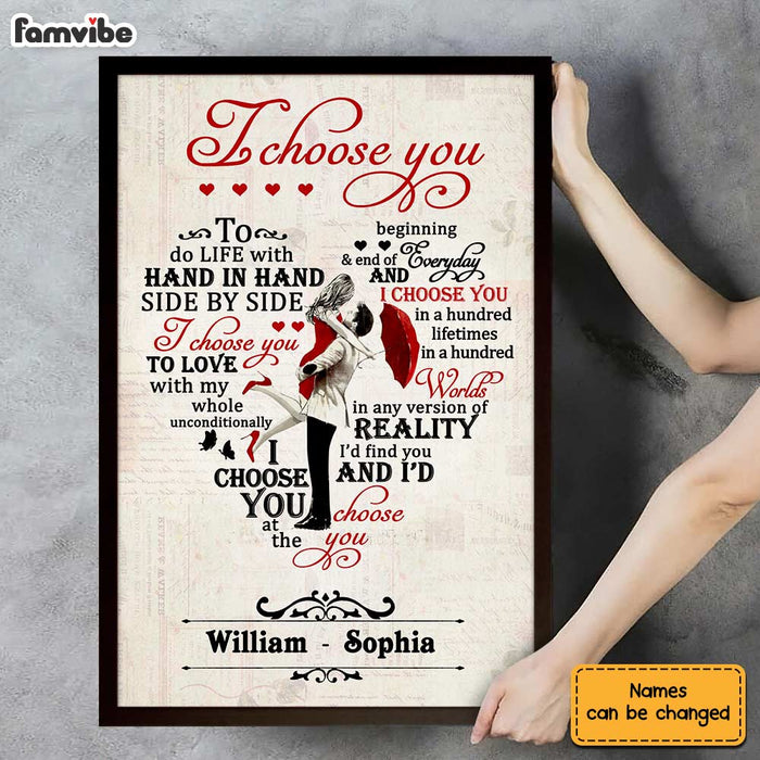 Personalized Couple I Choose You Poster JL21 30O28 1