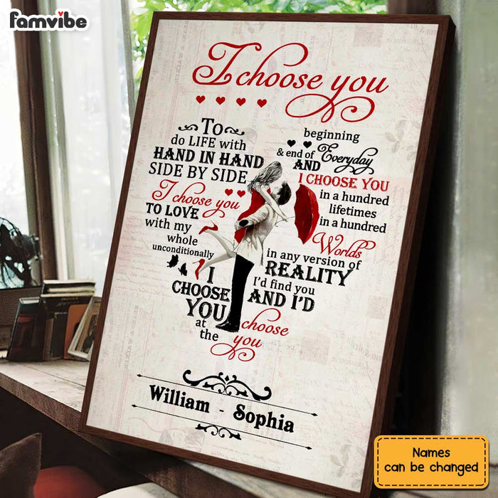 Personalized Couple I Choose You Poster JL21 30O28 1