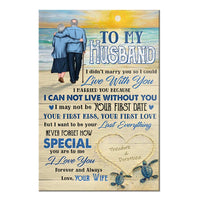 Personalized To My Husband Turtle Sea Sunset Poster JL14 58O31 thumb 1