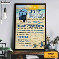 Personalized To My Husband Turtle Sea Sunset Poster JL14 58O31 thumb 1