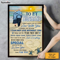 Personalized To My Husband Turtle Sea Sunset Poster JL14 58O31 thumb 1