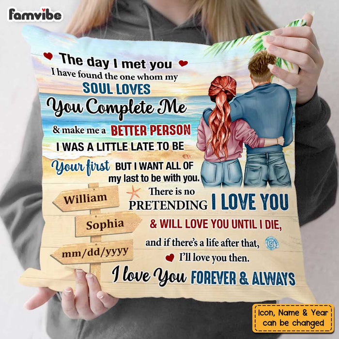 Personalized Couple The Day Pillow JL23 23O47 1