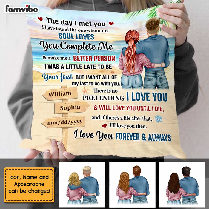 Personalized Couple The Day Pillow JL23 23O47 1