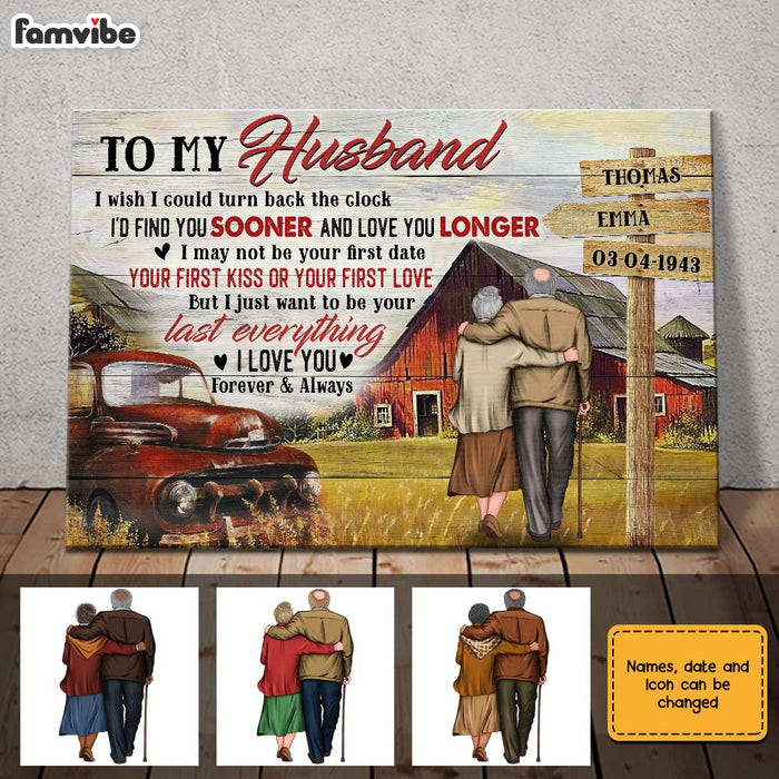 Personalized To My Husband I Wish I Could Turn Back The Clock Poster JL21 58O31 1