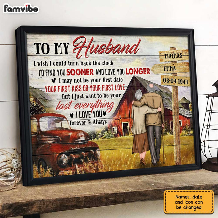 Personalized To My Husband I Wish I Could Turn Back The Clock Poster JL21 58O31 1
