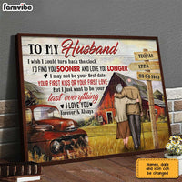 Personalized To My Husband I Wish I Could Turn Back The Clock Poster JL21 58O31 thumb 1