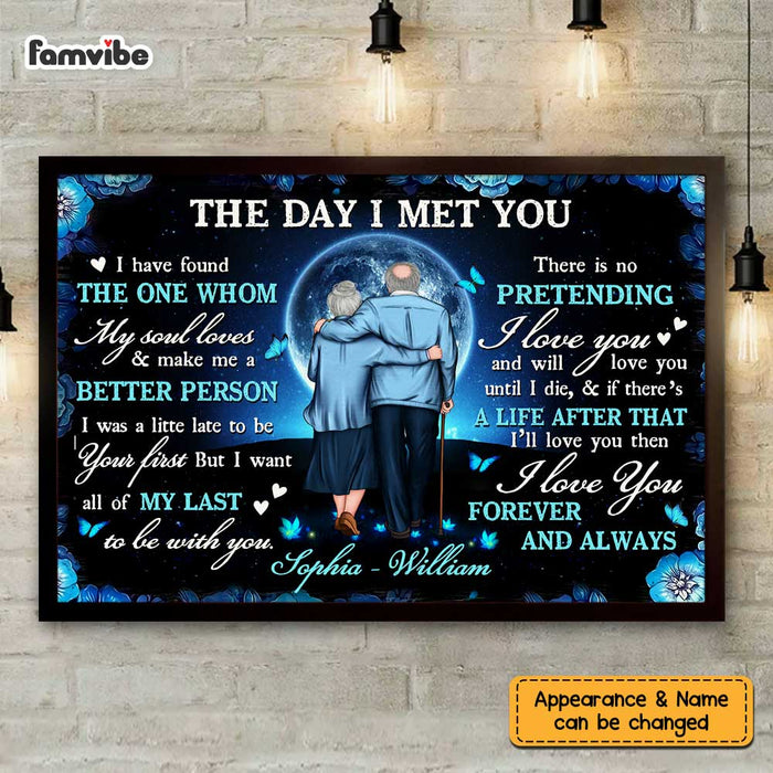 Personalized Couple The Day I Met You Love Moon Poster JL32 32O47 1