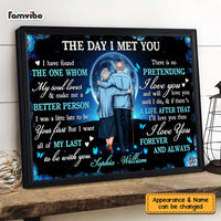 Personalized Couple The Day I Met You Love Moon Poster JL32 32O47 thumb 1