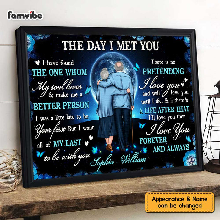 Personalized Couple The Day I Met You Love Moon Poster JL32 32O47 1