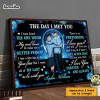 Personalized Couple The Day I Met You Love Moon Poster JL32 32O47 thumb 1