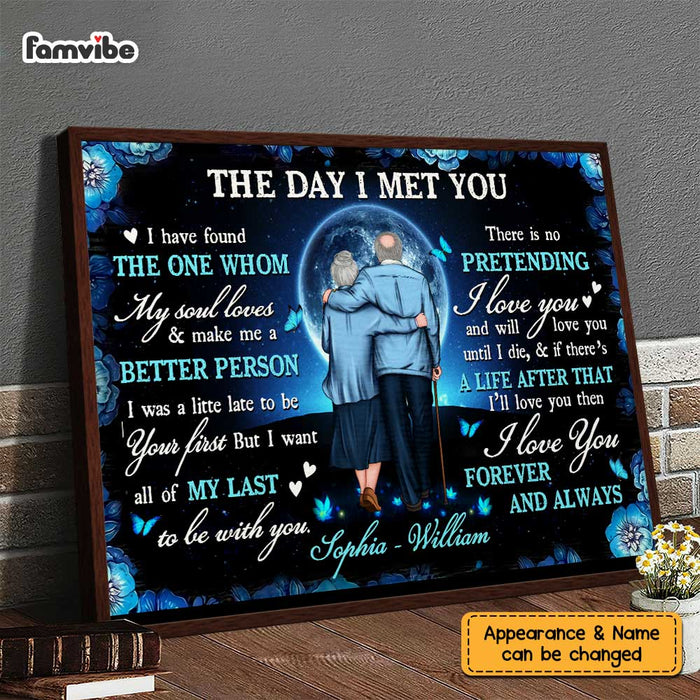Personalized Couple The Day I Met You Love Moon Poster JL32 32O47 1