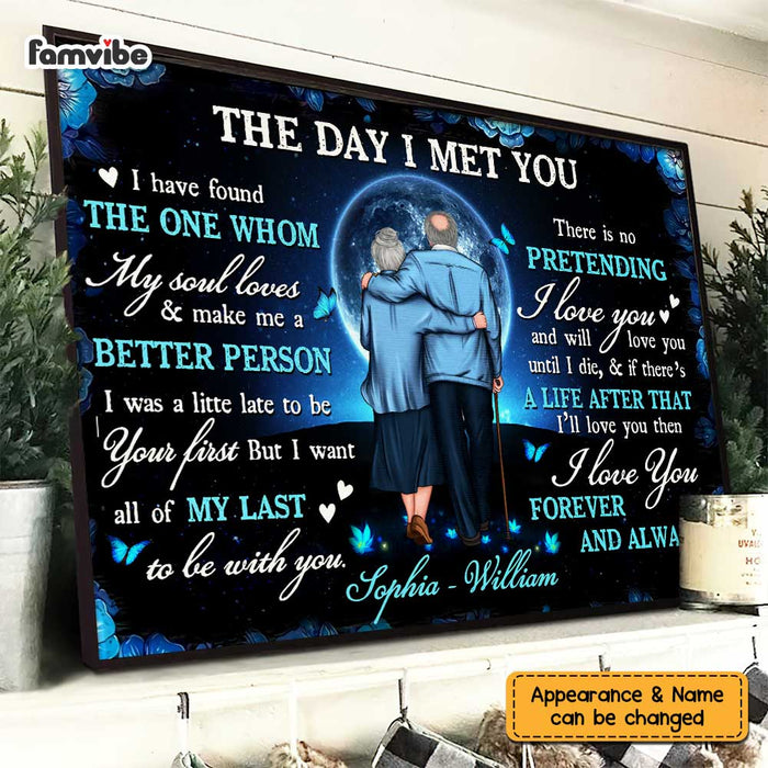 Personalized Couple The Day I Met You Love Moon Poster JL32 32O47 1