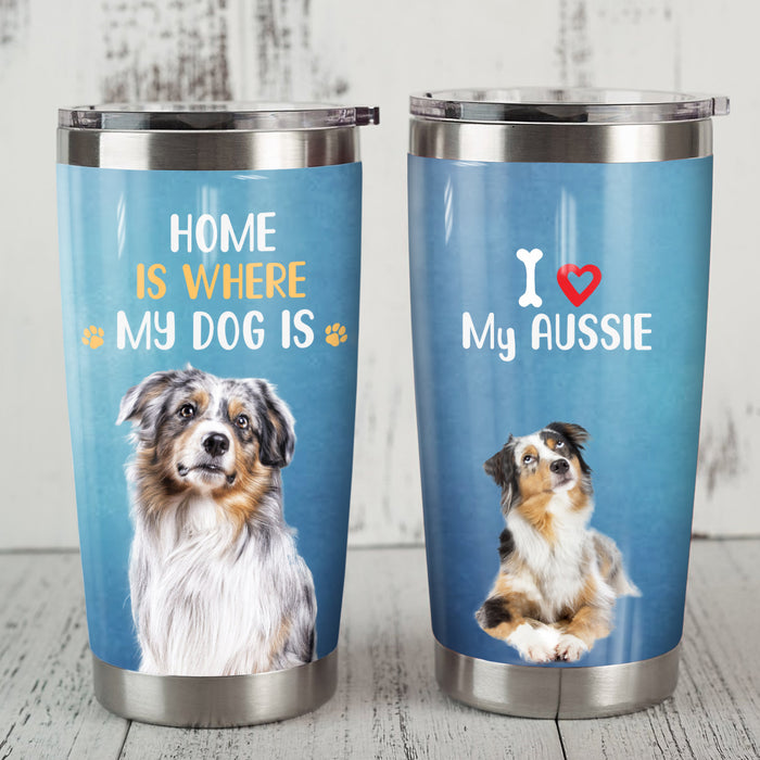 Australian Sheperd Dog Steel Tumbler MR0709 69O56 1