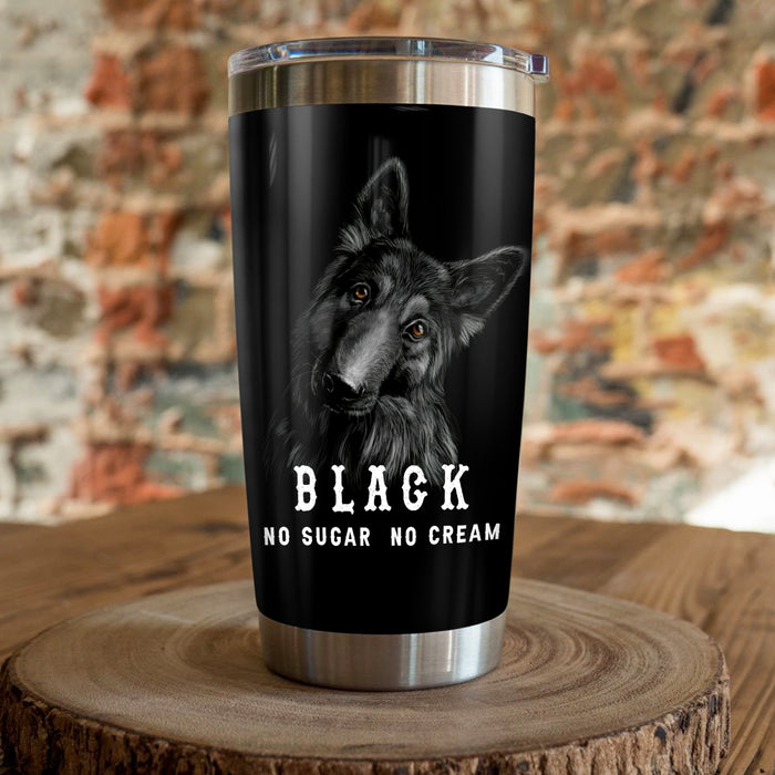 Black German Shepherd Dog Steel Tumbler AP2904 67O53 1