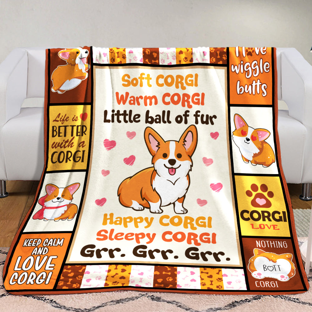 Corgi Dog Fleece Blanket OCT3001 78O53