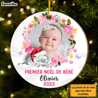 Personalized Gift For Grandkids Baby First French Circle Ornament 30132 thumb 1