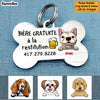 Personalized Dog Free Beer Upon Return Chien French Bone Pet Tag AP98 30O58 1