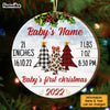 Personalized Birth Announcement First Christmas  Ornament OB51 30O34 1