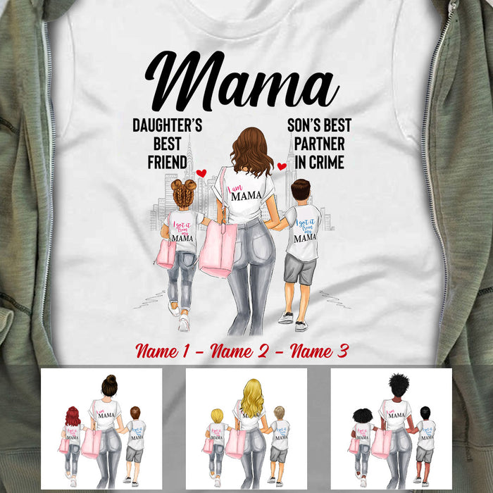 Personalized Mom Daughter And Son T Shirt AP11 26O53 1