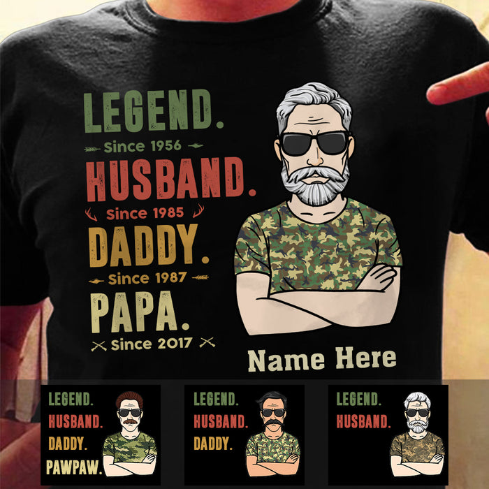 Personalized Hunting Dad Grandpa T Shirt MR222 26O57 1