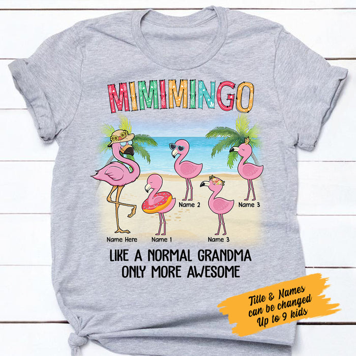 Personalized Grammingo Flamingo Grandma T Shirt JN121 25O58 1