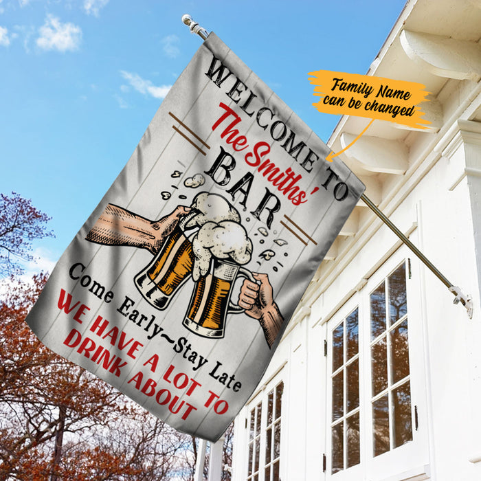 Personalized Backyard Bar Gardening Come Early Flag AG123 30O34 1